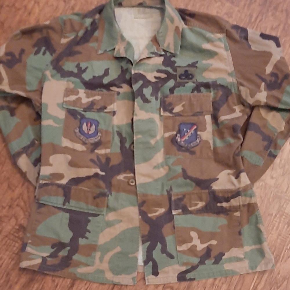 Long Sleeve Button Down Camouflage Shirt.